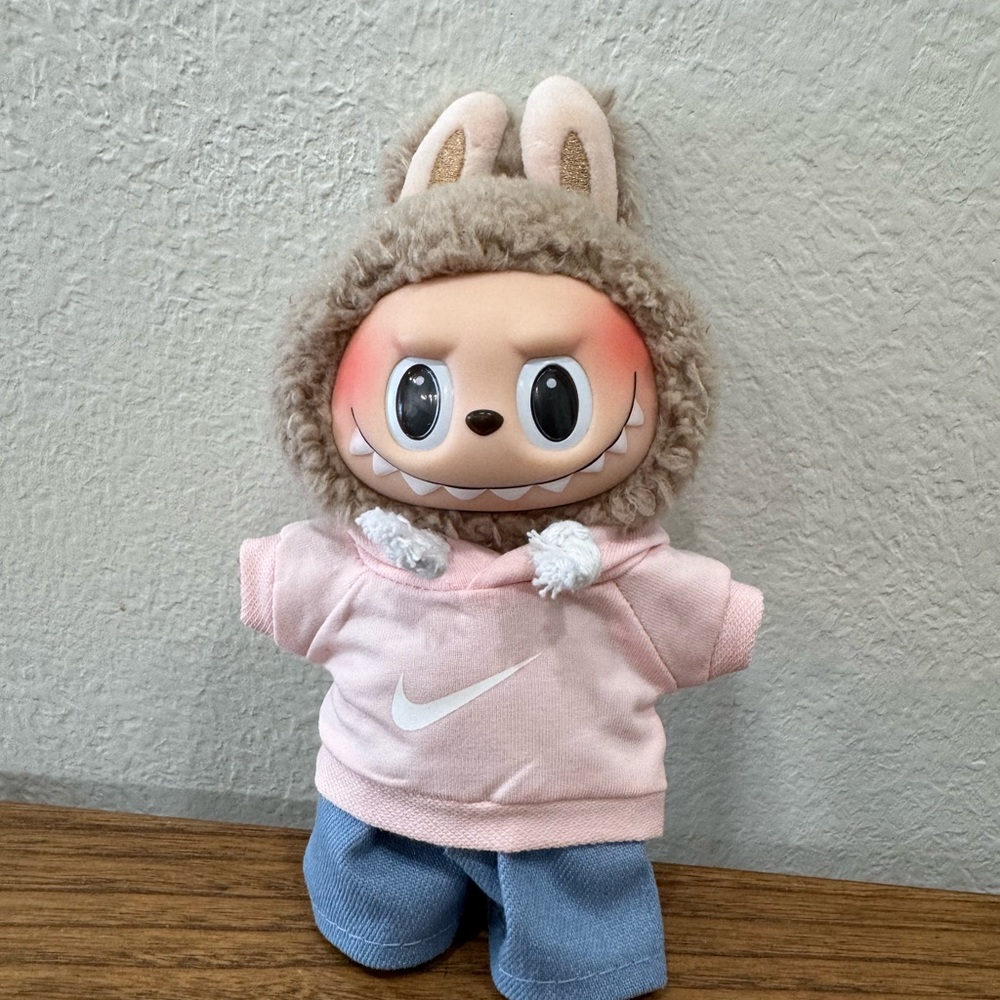 Pink Check Outfit for Labubu